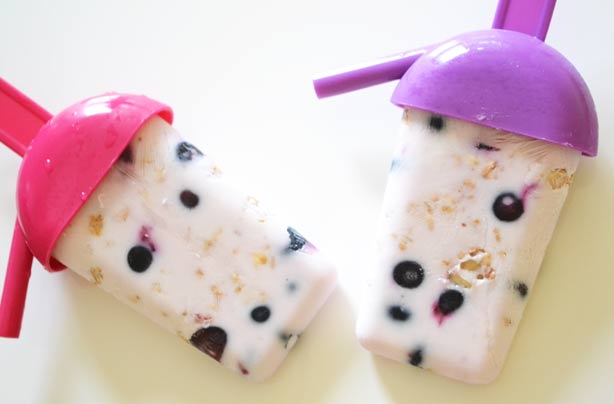 Breakfast yogurt ice lollies