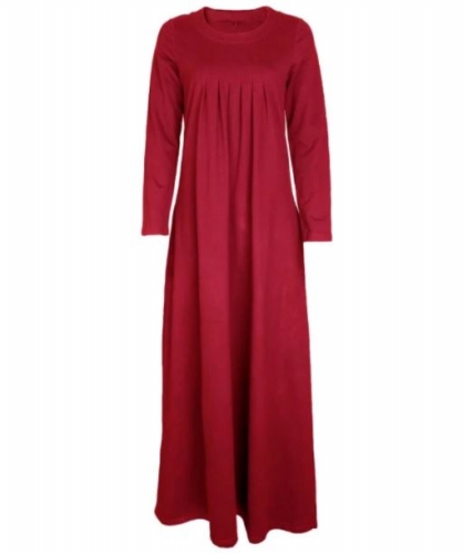 dress muslimah merah