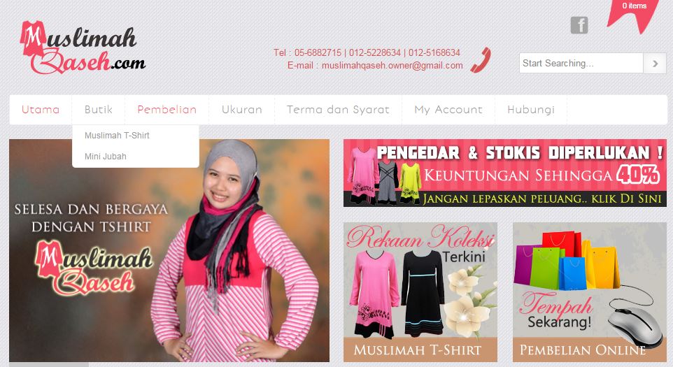 t-shirt muslimah Qaseh